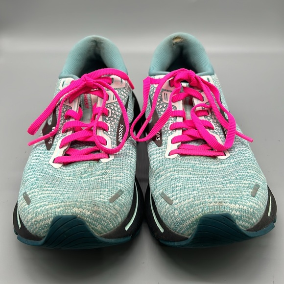 Brooks Ghost 14 Running Shoes -Teal-Pink-Women’s Size 8-Soft Cushioning - Picture 4 of 9